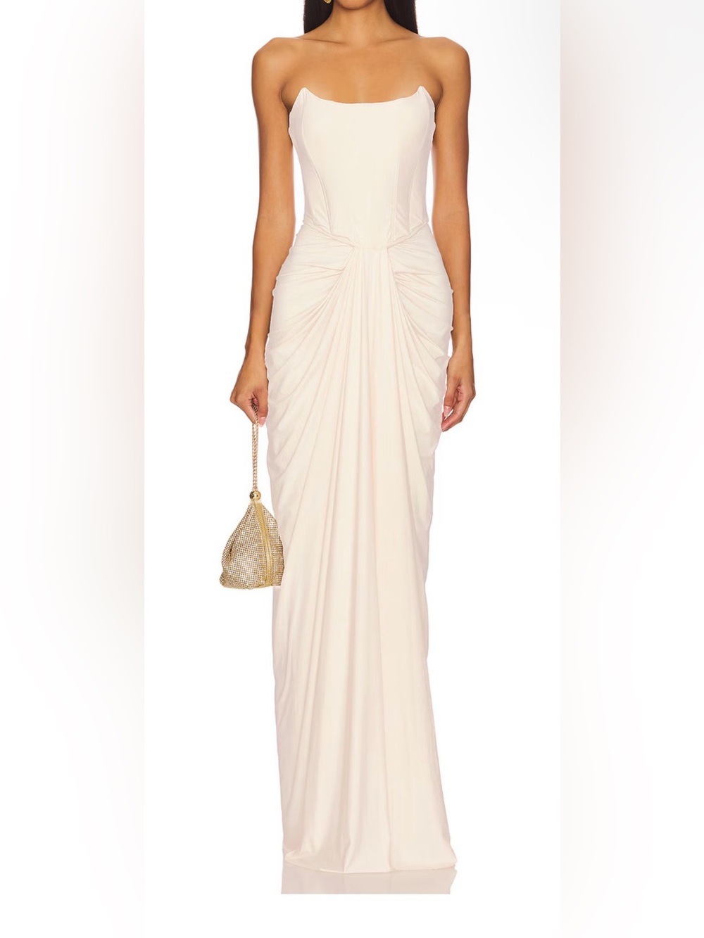 Deme by Gabriella Pearl Gown in Off White